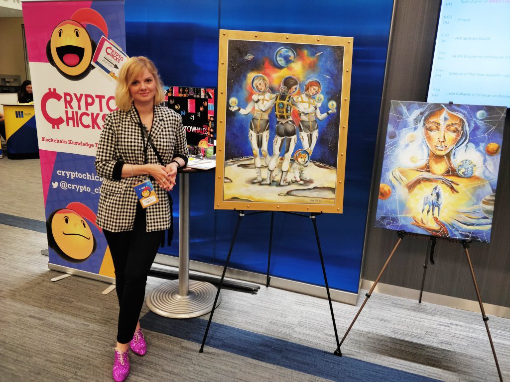 Fine crypto art artisit Nelly At Cryptochicks